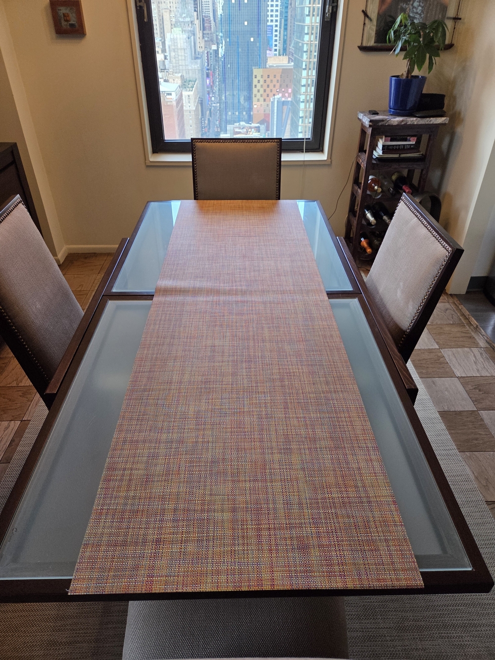Chilewich Mini Basketweave Table Runner in Confetti - Picture 2 of 8